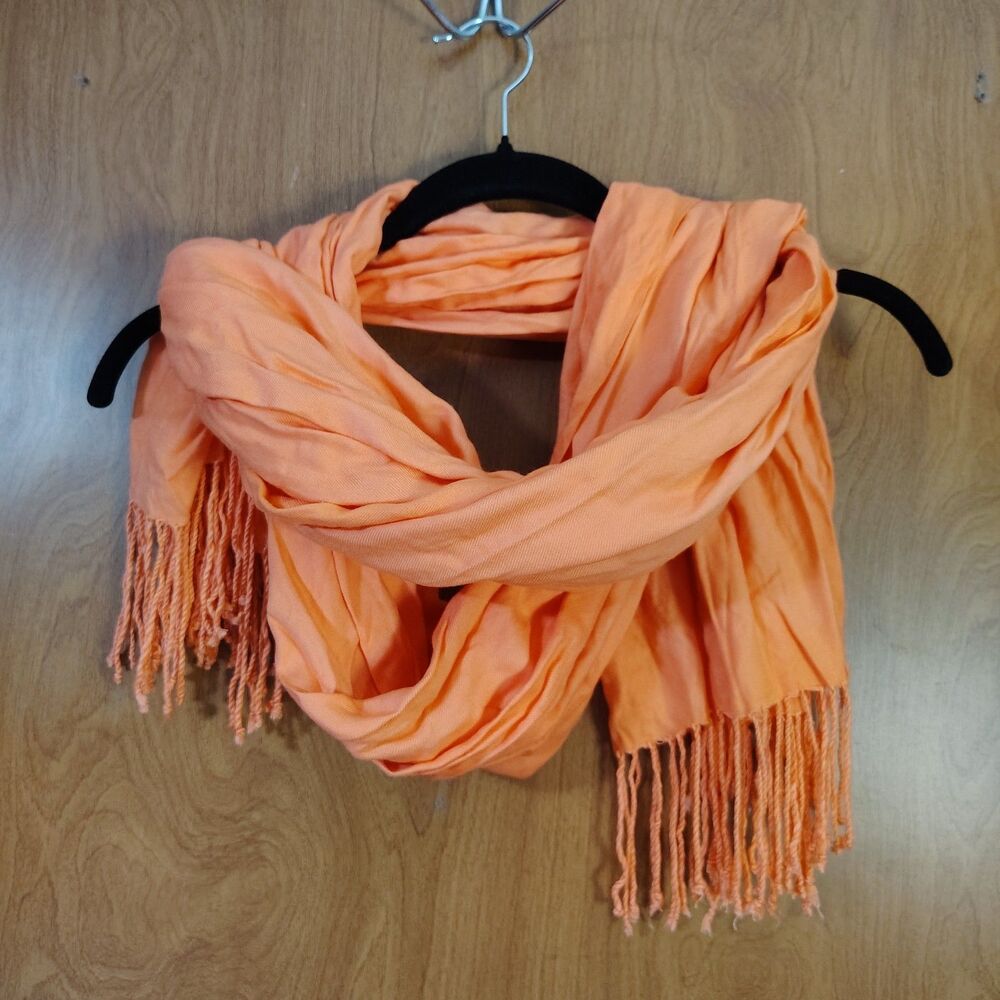 Fantasia Shawls Coral Peach Shawl Bohemian Boho Casual 83in X 31in Viscose Chic
